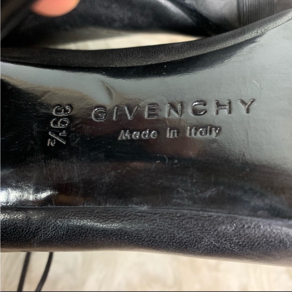 GIVENCHY Designer Black Leather Lace Up Sexy High Heel Ankle Booties US 8.5 - Picture 8 of 15